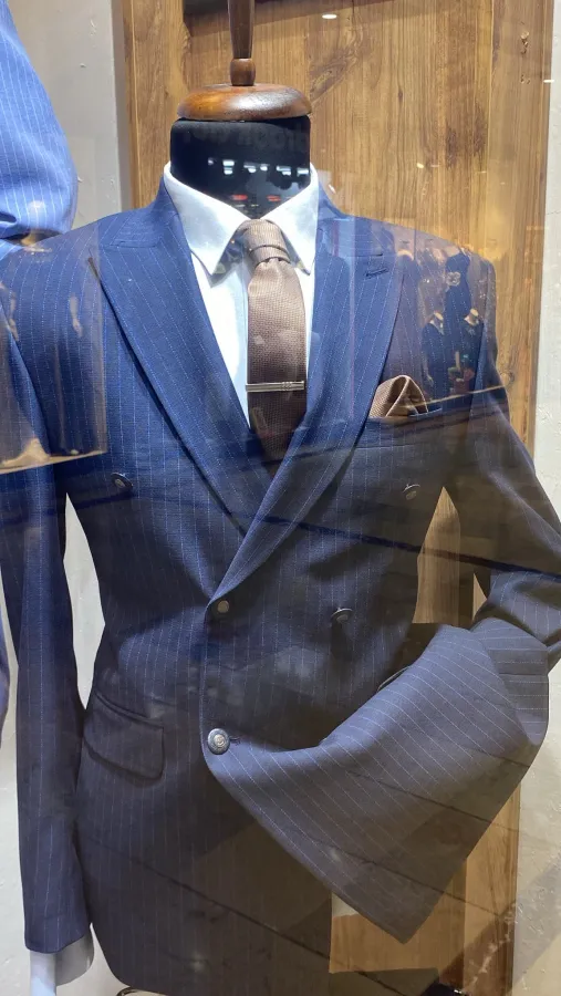 Lacivert kruvaze takım elbise
