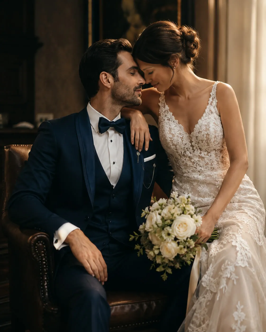 Damatlık — düğün gününde damat ve gelin